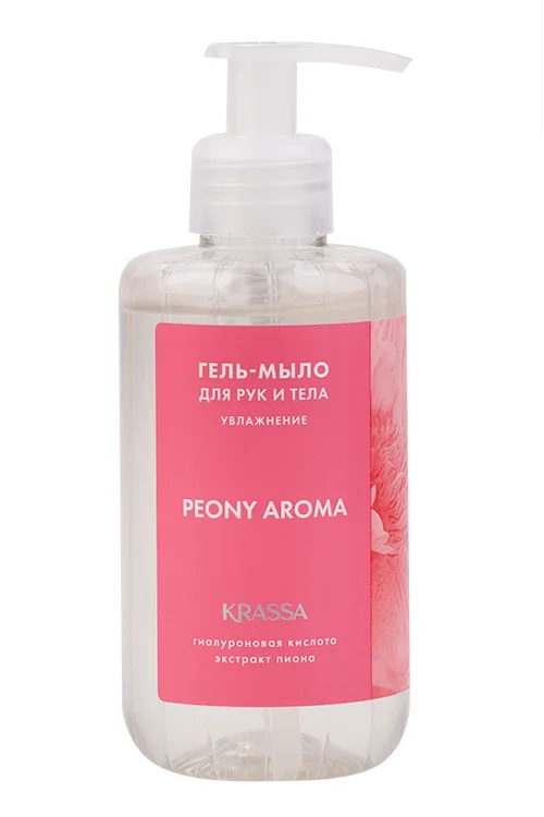 Гель-мыло Krassa Aroma Пион для рук и тела, 300 мл
