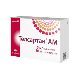 Телсартан АМ 5 мг+80 мг 28 шт таблетки