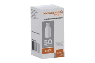 Муравьиный спирт 1,4% 50 мл раствор для наружного применения спиртовой