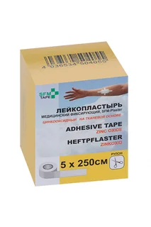 Лейкопластырь SFM-Plaster мед / фиксир ткан основа 5×250 см