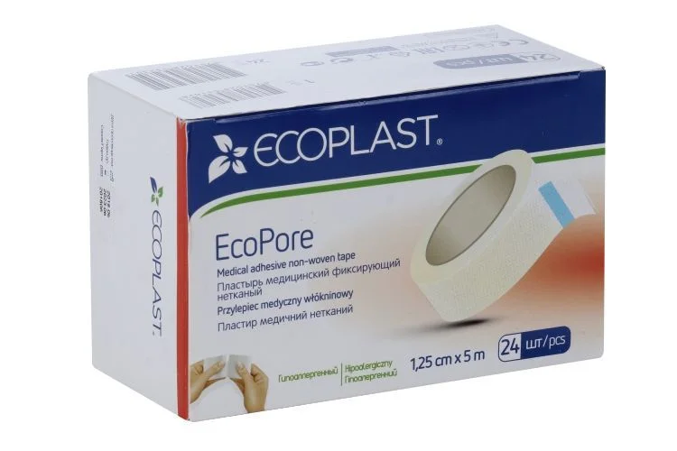 Пластырь Экопласт Ecopore ме для фикс / неткан 1,25 см × 5 м