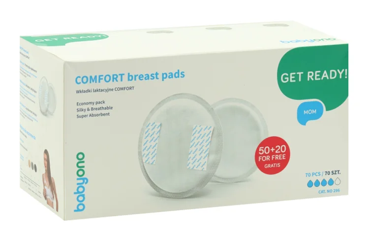 Прокладки BabyOno Comfort для груди 50 шт+ 20 шт 35 пар
