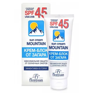 Крем блок от загара водостойкий, SPF 45, 60 мл, Floresan