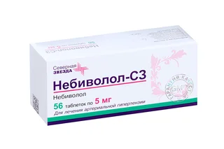 Небиволол-Тева 5 мг 56 шт таблетки