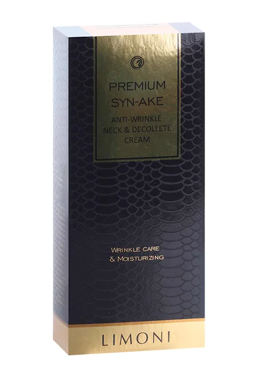Крем Limoni Premium Syn-Ake для шеи и декольте антивозрастной с пептидами / змеиным ядом 75 мл