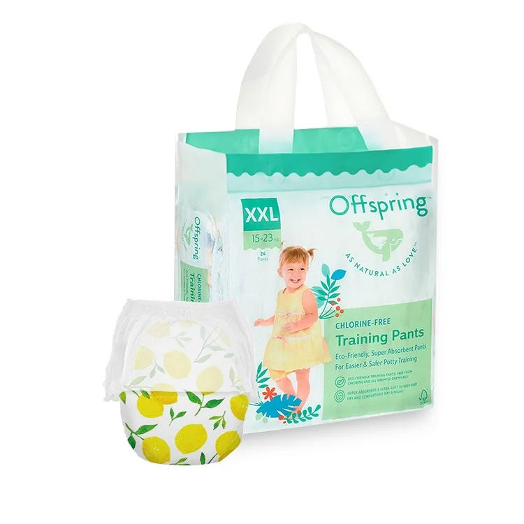Трусики-подгузники Offspring XXL (15-23 кг) 24 шт Лимоны