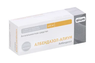 Албендазол-Алиум 400 мг 3 шт таблетки покрытые пленочной оболочкой