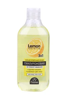 Вода мицеллярная Floresan Sparkling Lemon гиалуроновая 3в1 для снятия макияжа, 300 мл