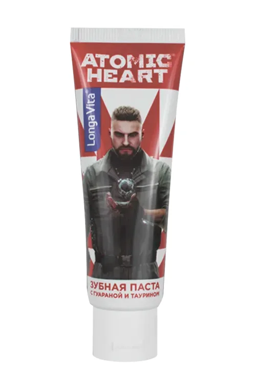 Зубная паста Longa Vita Atomic Heart с гуараной и таурином 100 гр