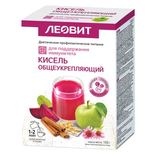 Кисель Общеукрепляющий 5 пакетов по 20 гр Леовит