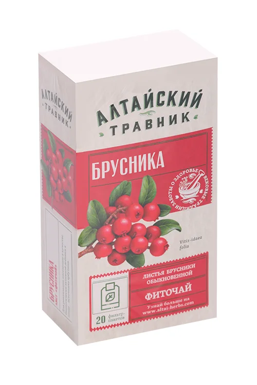 Брусника лист фиточай, 1,5 г, 20 шт, фильтр-пакет