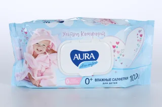 Салфетки Аура влажн дет Ультра комфорт 100 шт