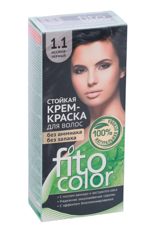 Крем-краска для волос Fitocolor тон 1,1 иссиня-черный 115 мл