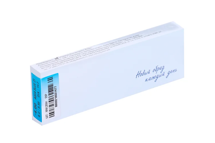 Линзы Офтальмикс Butterfly Aqua/Aqua Blue контакт одноднев R 8,6 (диоптрия -4,0) 2 шт