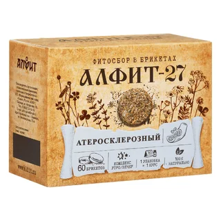 Алфит-27 Для профилактики атеросклероза 120 гр (60 брикетов по 2 г) Алфит
