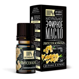 Эфирное масло Литсеи Кубебы ТМ "Крымские масла" кап. дозатор 5 мл