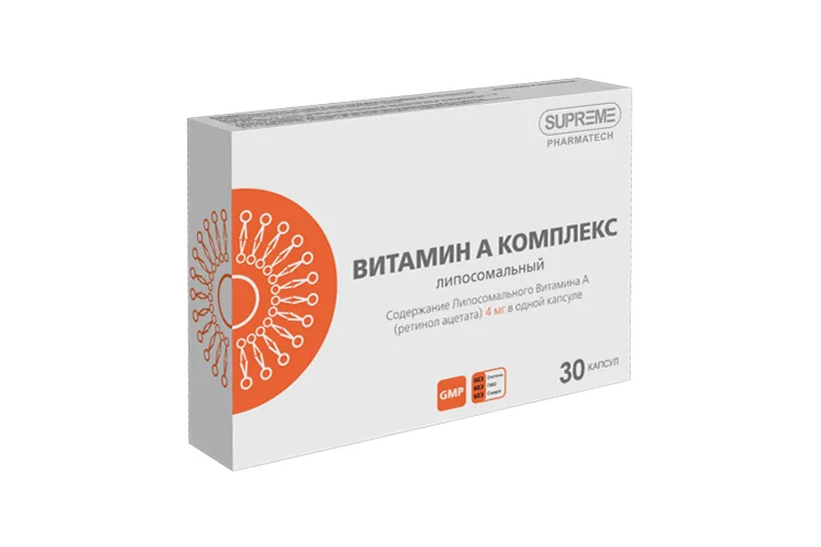 Витамин A комплекс липосомальный Supreme Pharmatech, 1 020 мг, 30 шт, капсулы