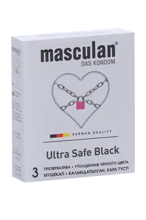 Презервативы Masculan DAS Kondom Ultra Safe Black 3 шт