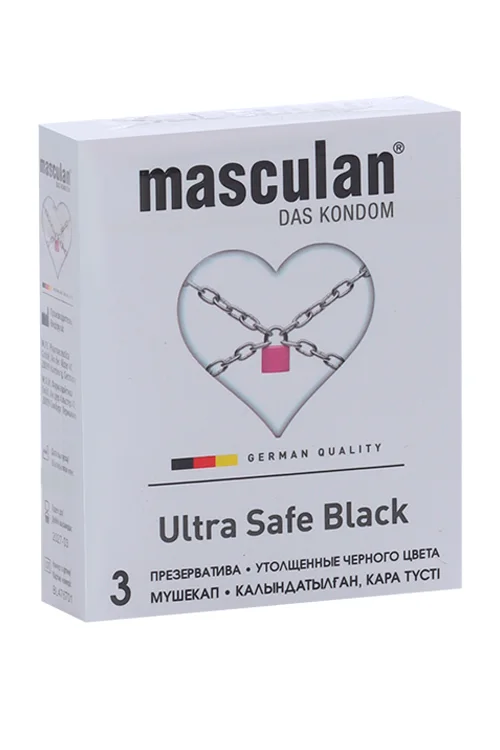 Презервативы Masculan DAS Kondom Ultra Safe Black 3 шт