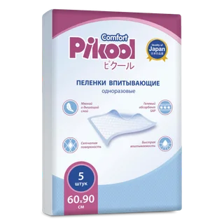 Пеленки Пикул однораз 60×90 см 5 шт