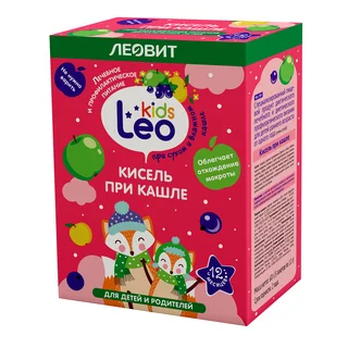 Леовит Лео Кидс кисель для детей при кашле 12,0 пак 5 шт