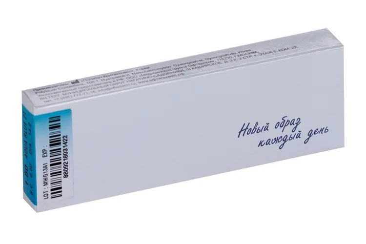 Линзы Офтальмикс Butterfly 1Т Sky/Sky Blue контактные R 8,6 (диоптрия -3,5) 2 шт