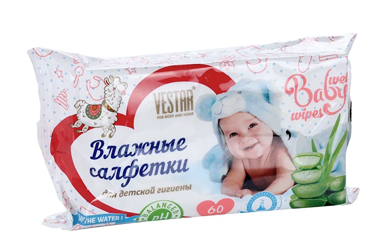 Салфетки влаж Вестар алоэ 60 шт