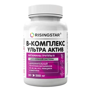 В-комплекс Ультра Актив, 30 капсул, Risingstar