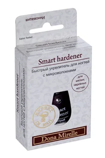 Лак для ногтей Dona Mirelle Smart hardener Быстрый укрепитель с микроволокнами для ногтей 17 мл