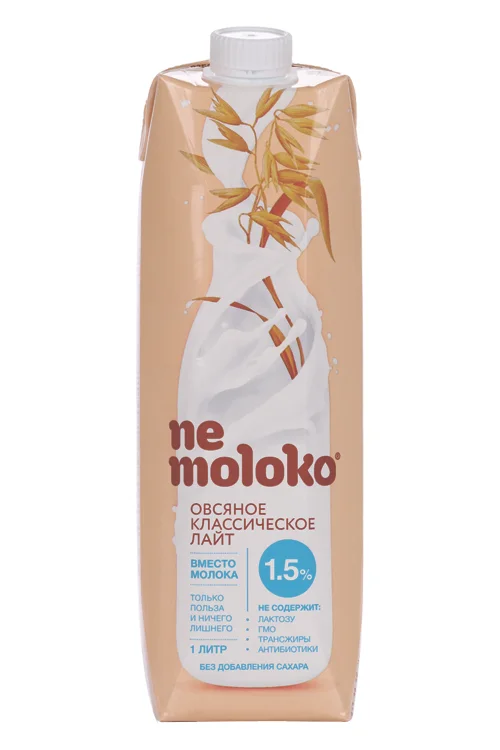 Напиток Nemoloko овсяный классический лайт 1,5% 1 л