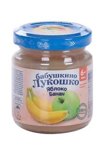 Пюре Бабушкино лукошко Яблоко с бананом 100 гр