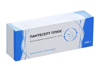 Пантесепт Декспантенол плюс 5%+ 0,5% 100 гр крем для наружного применения