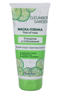 Маска-пленка Floresan cucumber garden очищение / отбеливание 150 мл