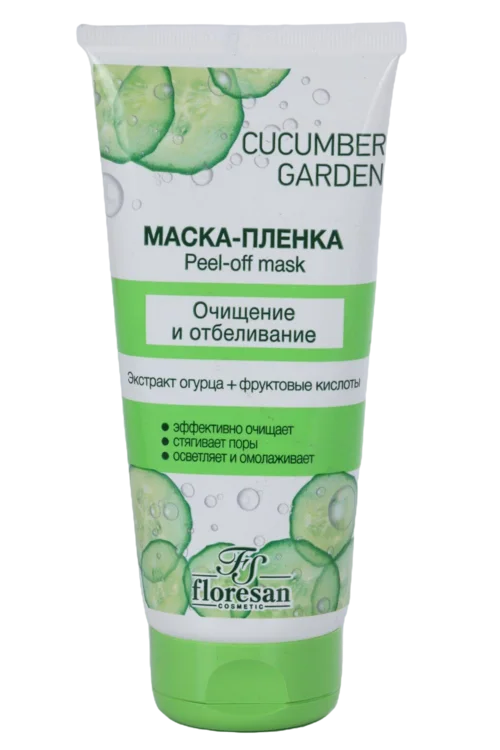 Маска-пленка Floresan cucumber garden очищение / отбеливание 150 мл
