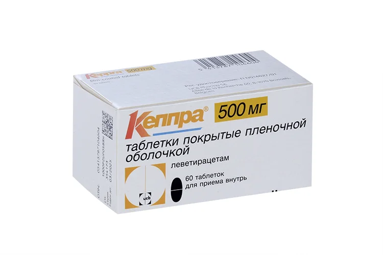Кеппра таблетки 500 мг 60 шт