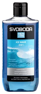 Шампунь-кондиционер-гель для душа Svoboda Men Care Ice Wave 3 в 1, 290 мл