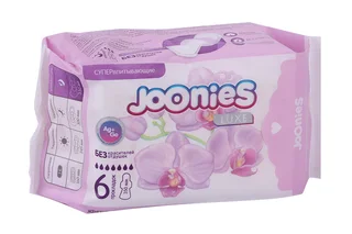 Прокладки Joonies Luxe однораз супервпитывающие жен 6 шт