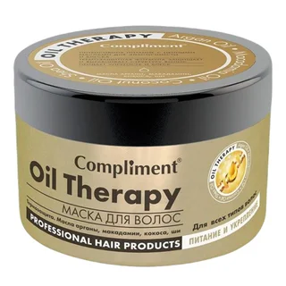 Маска для волос Oil Therapy с маслом арганы Питание и укрепление 500 мл Compliment