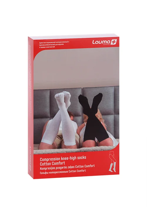 Гольфы Лаума Медикал Cotton Comfort 1 класс компресс р 39-41 белые