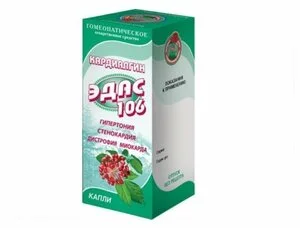 Кардиалгин эдас-106 капли гомеопатические 25 мл капли 25 мл