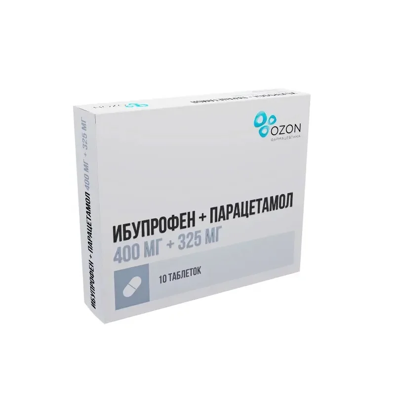 Ибупрофен+Парацетамол таблетки 400+325 мг 10 шт