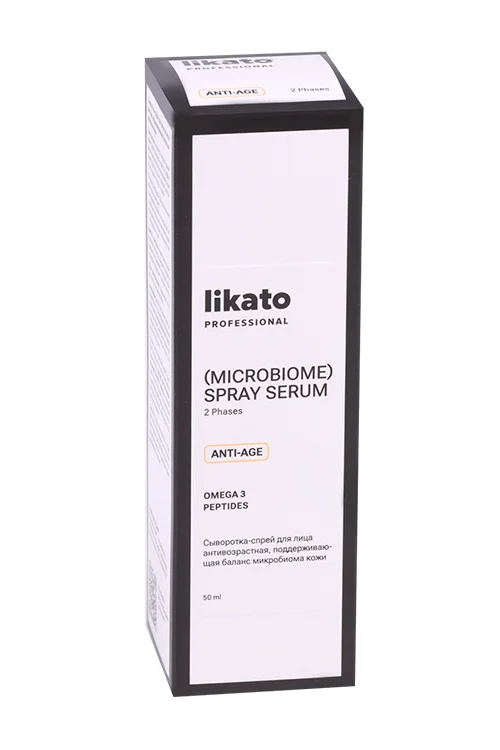 Сыворотка-спрей Likato для лица антивозрастная поддерживающая баланс микробиома кожи 50 мл