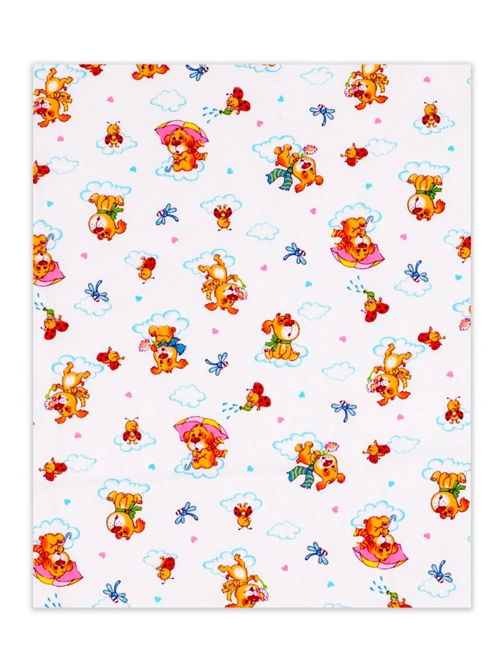 Пеленка Flyzay ситец щенки / белый С2 95×120 cм