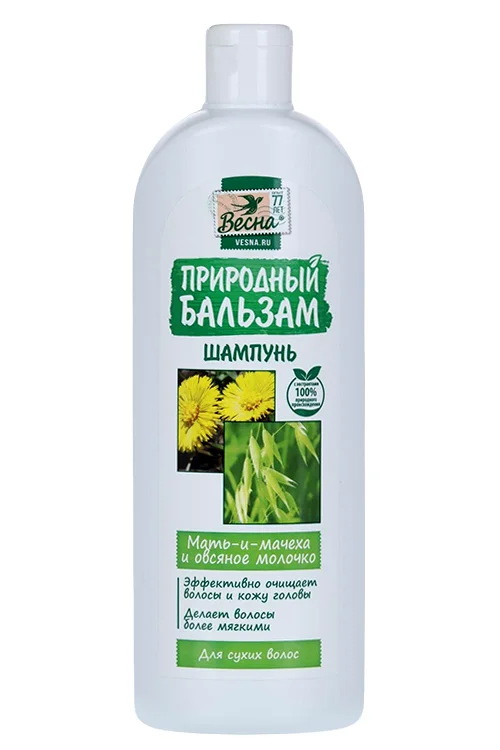 Шампунь Весна мать-и-мачеха и овсяное молочко, 430 г, (4601313013815)