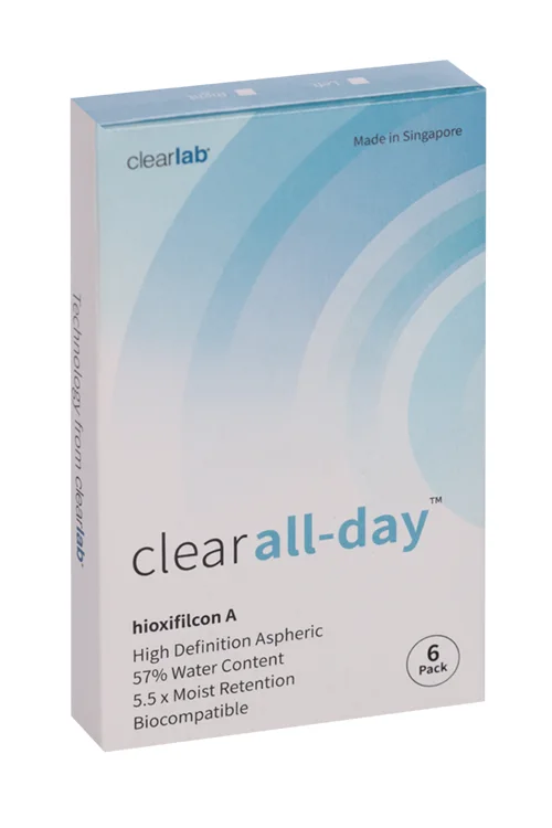 Линзы Clearlab Clear all-day контактные R 8,6 (диоптрия -4,25) 6 шт