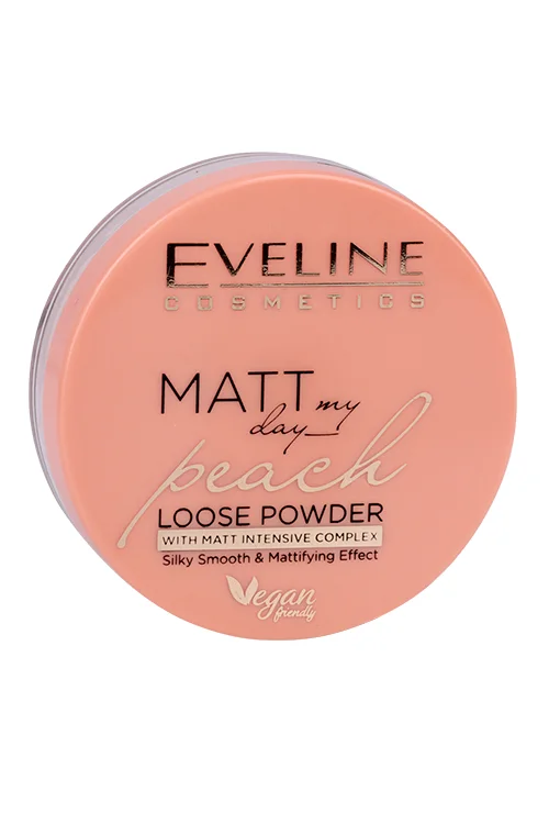 Пудра Eveline Matt my day loose powder транспарентная peach 6 гр