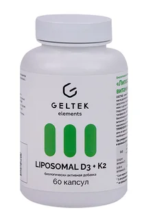 Липосомальный комплекс витаминов D3/K2 Geltek 60 шт капсулы