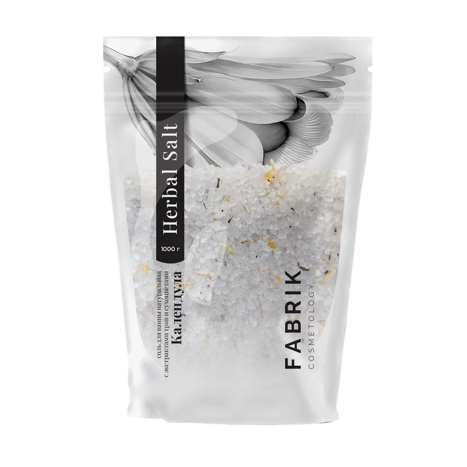 Соль для ванны "Календула" Herbal Salt 1000 гр Fabrik Cosmetology