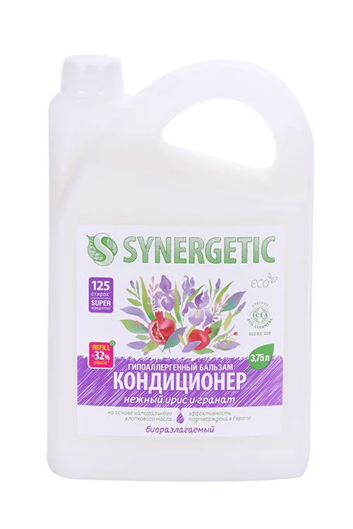 Бальзам-кондиционер для белья Synergetic Нежный ирис и гранат 3,75 л