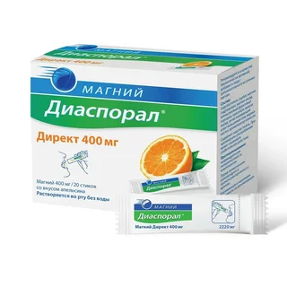 Магний Диаспорал Директ 400 мг гранулы саше 2220 мг 20 шт